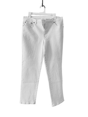 White Denim Jeans | Size 14 | Classic 5-Pocket | Like New summer